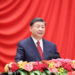 Chinese President Xi Jinping, also general secretary of the Communist Party of China Central Committee and chairman of the Central Military Commission, addresses a grand reception to celebrate the 74th anniversary of the founding of the People's Republic of China at the Great Hall of the People in Beijing, capital of China, Sept. 28, 2023. (Xinhua/Liu Bin)