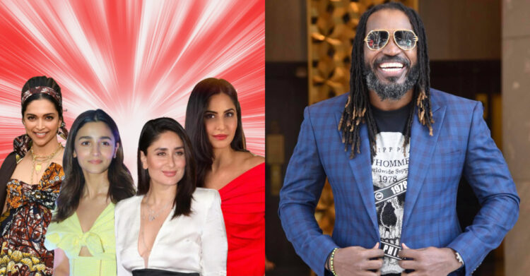 Deepika Padukone, Alia Bhatt, Kareena Kapoor, Katrina Kaif and Chris Gayle (Image Source: Twitter)