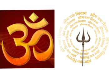 The Hindu Aum and Trishul symbols