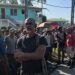 Some of the striking sugar workers (KN photo)
