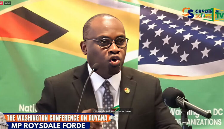 Shadow Minister of Legal Affairs and Attorney General Senior Counsel Roysdale Forde