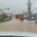 This mobile photo taken on Sept 4, 2023 shows a waterlogged road in Longhai district, Zhangzhou, East China's Fujian province. [Photo/Xinhua]