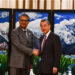 Wang Yi (R), a member of the Political Bureau of the Communist Party of China Central Committee and director of the Office of the Central Commission for Foreign Affairs, meets with Foreign Minister of Pakistan Jalil Abbas Jilani in Nyingchi, southwest China's Xizang Autonomous Region, October 5, 2023. /Chinese Foreign Ministry