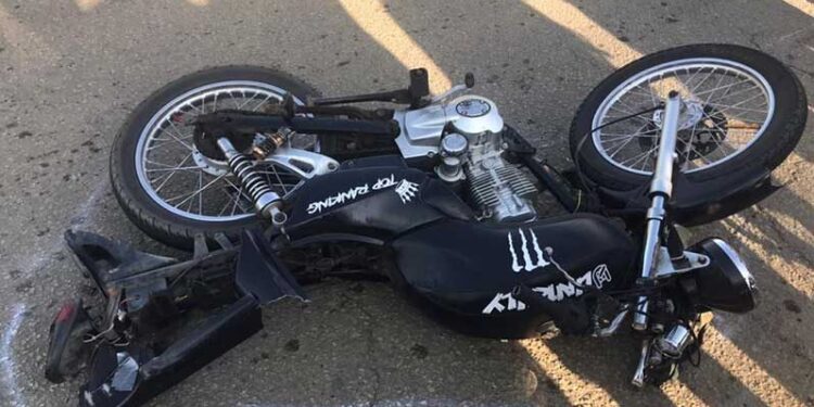 A 2021 motorcycle accident on the Corentyne (GC photo)