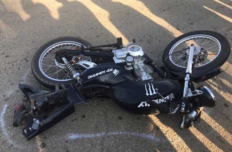 A 2021 motorcycle accident on the Corentyne (GC photo)