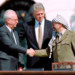 Hopes were high after Bill Clinton facilitated a meeting in 1993 between the Israeli prime minister Yitzhak Rabin and the Palestine Liberation Organization leader Yasser Arafat. Photograph: J David Ake/AFP/Getty Images