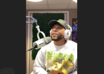 Screengrab of Majah Hype during a call in on Guyana's Hits and James 94.1 Boom FM’s Jumpstart programme.