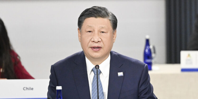 President Xi Jinping addresses the 30th APEC Economic Leaders' Meeting held at Moscone Center in San Francisco, the United States, Nov 17, 2023. [Photo/Xinhua]