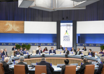 President Xi Jinping addresses the 30th APEC Economic Leaders' Meeting held at Moscone Center in San Francisco, the United States, Nov 17, 2023. [Photo/Xinhua]