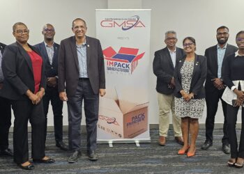 Ramsay Ali, President of the GMSA photographed alongside Komal Singh, Chairman of PSC, Kester Hutson President of GCCI, Nizam Hassan, Executive Director of GMSA, as well as members of GMSA's board (1)