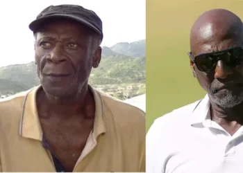 Jim Allen MBE. Sir Viv Richards.