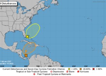 Tropical Outlook on November 15, 2023. (Source: NHC)