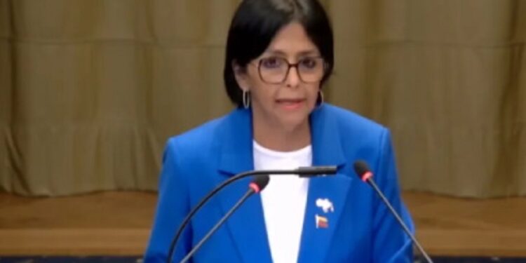 Venezuelan Vice President, Delcy Rodriguez addressing the ICJ