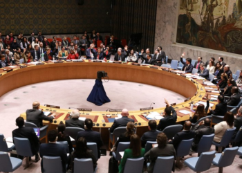 The UN Security Council votes on a draft resolution aimed at boosting the flow of humanitarian supplies into Gaza at the UN headquarters in New York, U.S., December 22, 2023. /Xinhua