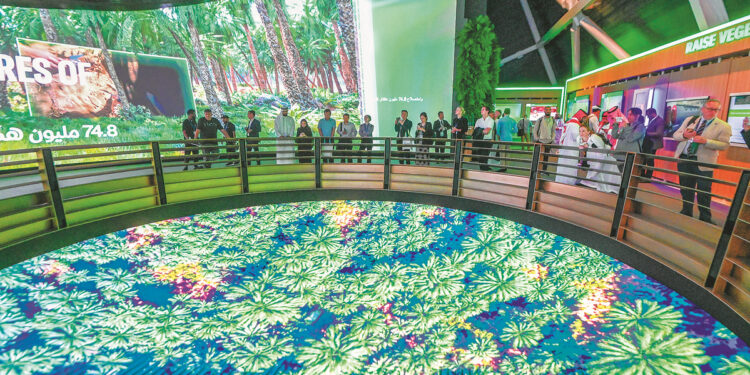 A view from Expo City Dubai is seen during the 28th session of the Conference of the Parties to the UN Framework Convention on Climate Change in Dubai on Tuesday. WALEED ZEIN/GETTY IMAGES