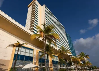 The Hyatt Regency, in Port of Spain, Trinidad, where a 47-year-old man was shot dead on Monday. Photograph: Michael Dwyer/Alamy