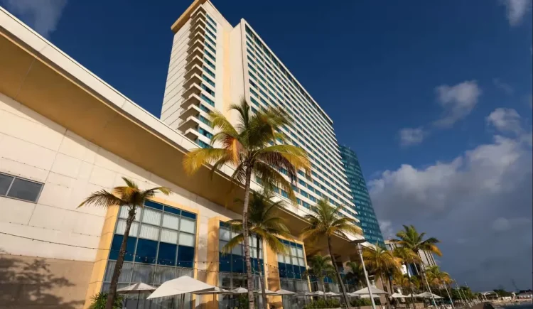 The Hyatt Regency, in Port of Spain, Trinidad, where a 47-year-old man was shot dead on Monday. Photograph: Michael Dwyer/Alamy