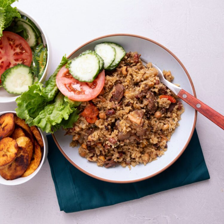 Guyanese-style cook-up (Metemgee.com photo)