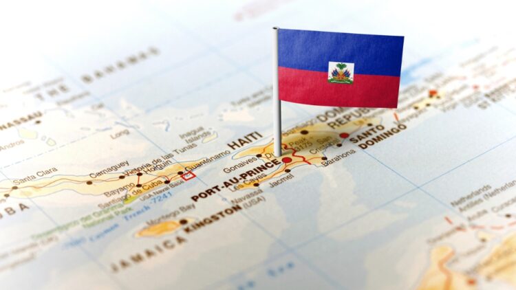Haiti pinned on map (Photo credit: iStock)