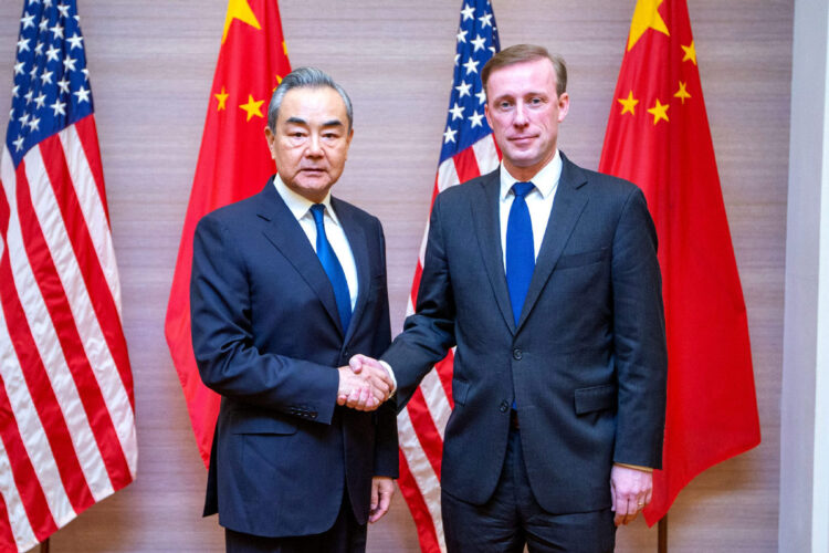 Wang Yi, a member of the Political Bureau of the Communist Party of China (CPC) Central Committee and director of the Office of the Foreign Affairs Commission of the CPC Central Committee, holds talks with US National Security Advisor Jake Sullivan in Bangkok, Thailand, Jan 26, 2024. [Photo/Xinhua]