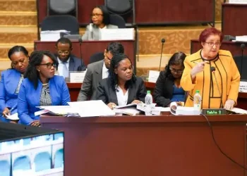 Minister of Governance and Parliamentary Affairs, Gail Teixeira during the consideration of the budget estimates
