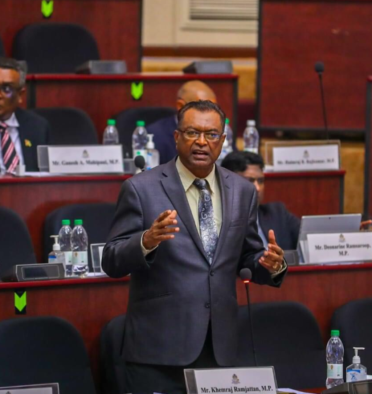 AFC Leader Khemraj Ramjattan MP during his debate presentation on January 23, 2024