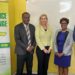 From left to right- AFC Leader Khemraj Ramjattan MP, Ambassador Nicole D. Theriot, AFC Chairperson Cathy Hughes MP, AFC General Secretary Sherod Duncan MP