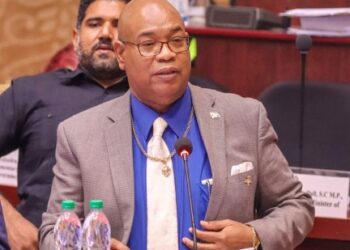 Minister of Public Works, Bishop Juan Edghill during the consideration of the estimates on Wednesday.