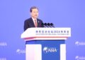 Zhao Leji, chairman of the National People's Congress Standing Committee, delivers a keynote speech while attending the opening ceremony of the Boao Forum for Asia Annual Conference 2024 in Boao, south China's Hainan Province, March 28, 2024. (Xinhua/Pang Xinglei)