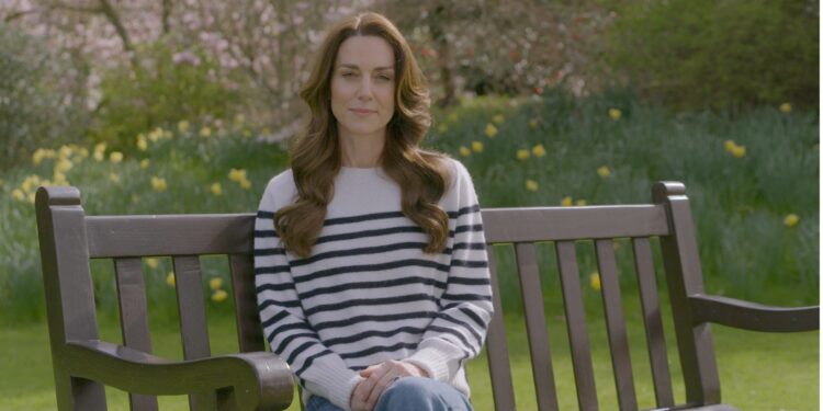 [1/6] Britain's Catherine, Princess of Wales, appears in this still image from a handout video released March 22, 2024, in which she announced that she is undergoing preventative chemotherapy after cancer was found to have been present, following her abdominal surgery in January. BBC Studios/Handout via REUTERS Purchase Licensing Rights