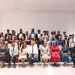Minister of Health, Dr Frank Anthony poses with graduates of the first batch of the Biomedical Technicians Training