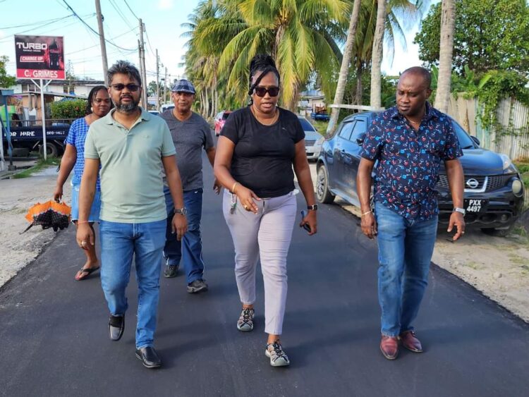 L-R Fr Mayor Pt. Ubraj Narine, Members of Parliament Annette Ferguson and Roysdale Forde S.C. March 10, 2024