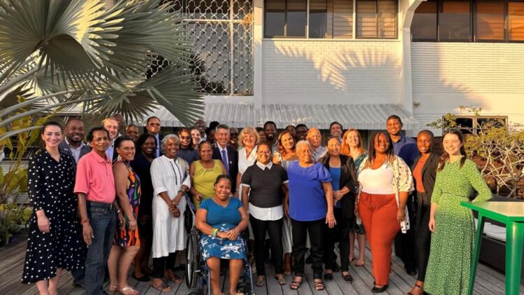 His Excellency Nicolas de Lacoste, Ambassador of France in Suriname, Guyana and CARICOM hosts civil society (CSO) Representatives and IOM staff at his Residence in Suriname, 29 February 2024