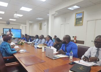 Government and Teachers Union (right) holding discussions today, March 7, 2024. GTU's photo