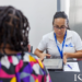 One of the patrons to the event being interviewed on the spot at the 2023 UG Open Day and Job Fair