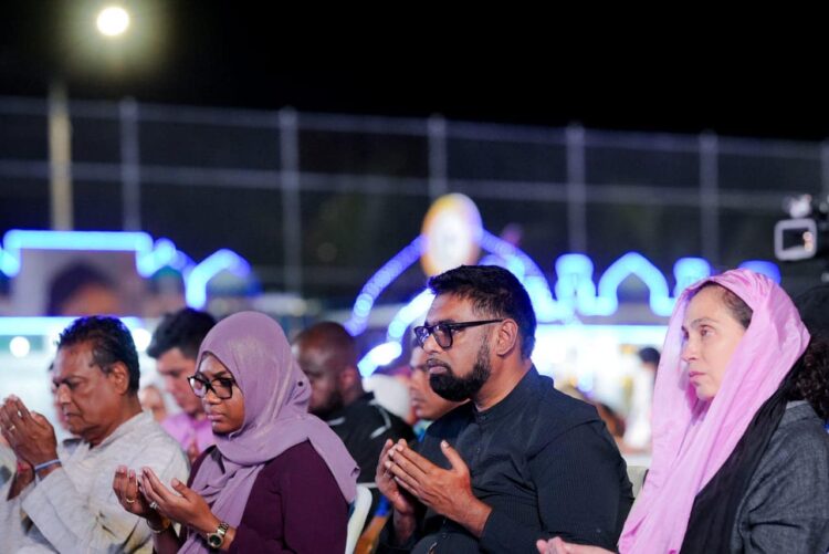 United Nations Resident Coordinator to Guyana, Ms. Yeşim Oruç joined H.E. Dr. Mohamed Irfaan Ali, President of the Cooperative Republic of Guyana, and Islamic organisations at the night of prayer for global peace, Guyana and Palestine.