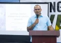 Minister of Health, Dr Frank Anthony speaking at the workshop on Tuesday
