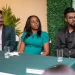 from left: President of Recover Guyana, Dr Dave Lalltoo, Vice-President of Recover Guyana, Dr Latoya Gooding and Dr Omesh Balmacoon