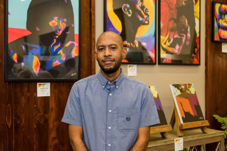 Local artist Hezron Henry (newslinetci photo)
