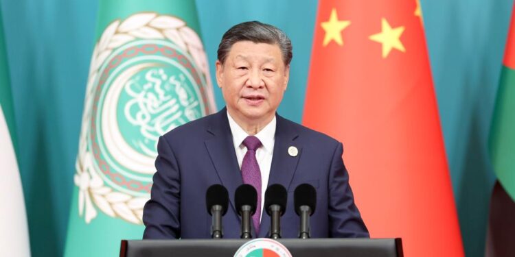 Chinese President Xi Jinping attends the opening ceremony of the 10th ministerial conference of the China-Arab States Cooperation Forum and delivers a keynote speech at the Diaoyutai State Guesthouse in Beijing, capital of China, May 30, 2024. (Xinhua/Ding Haitao)
