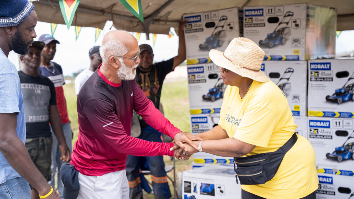 CEO and Founder of CFO Ms. Eslene Richmond- Shockley engaging a member of the community, May 18, 2024
