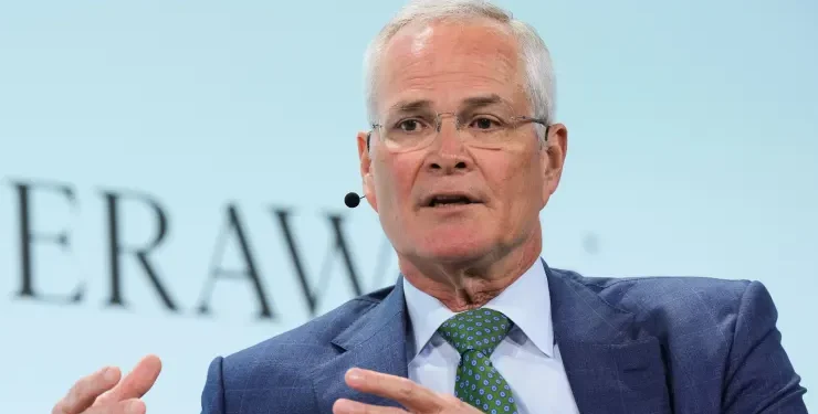 Darren Woods, chairman and chief executive officer of Exxon Mobil Corp, speaks during the 2024 CERAWeek by S&P Global conference in Houston, Texas, US, on Monday, March 18, 2024. 
F. Carter Smith | Bloomberg | Getty Images