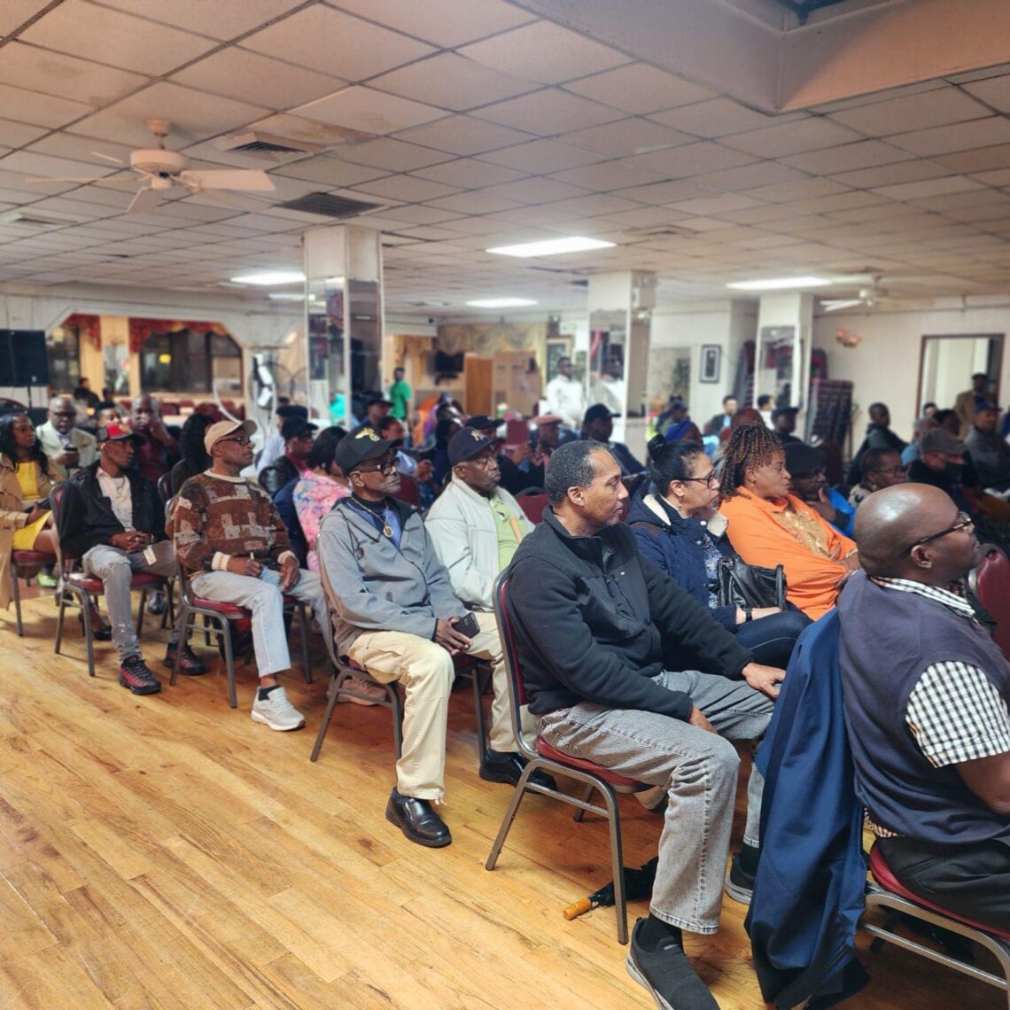 Part of the audience at the Brooklyn Town Hall meeting, May 10, 2024