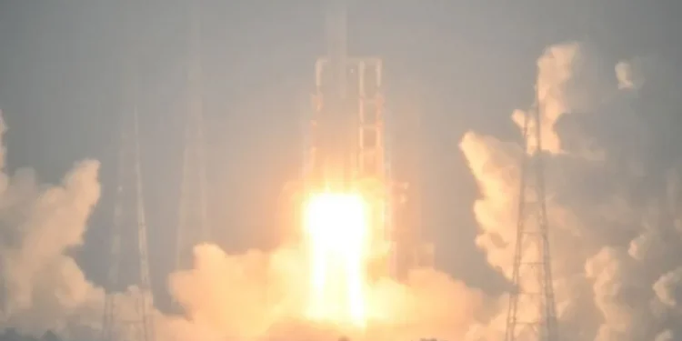 The rocket blasted off from the Wenchang Space Launch Center in southern China's Hainan Province
