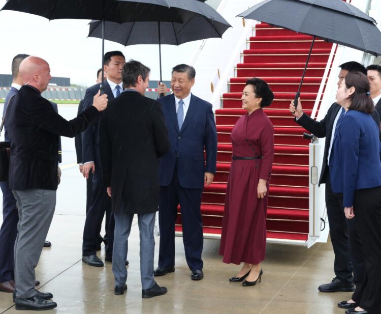 Chinese President Xi Jinping arrives in Paris for a state visit to France at the invitation of French President Emmanuel Macron, May 5, 2024. Xi was received by French Prime Minister Gabriel Attal at Paris Orly airport upon arrival. (Xinhua/Ding Lin)