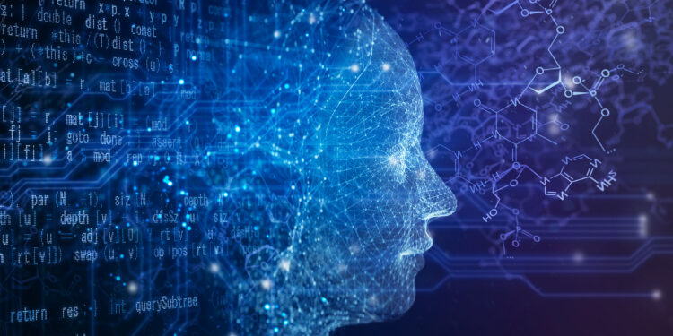 An illustration depicting artificial intelligence and neurotechnology. /CFP