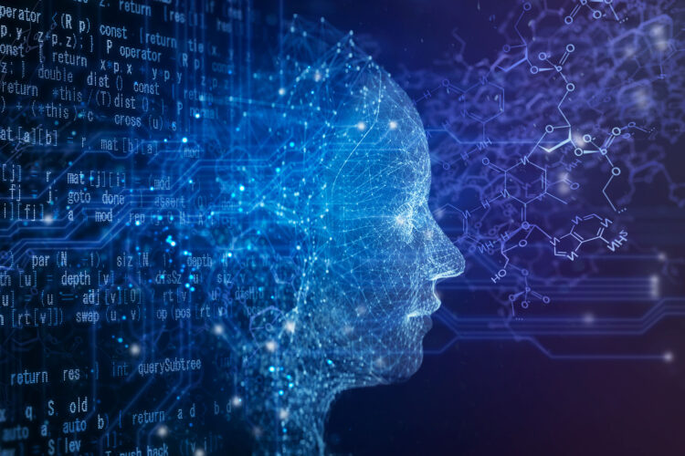 An illustration depicting artificial intelligence and neurotechnology. /CFP