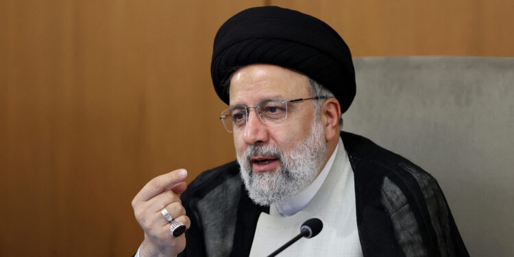 Iranian President Ebrahim Raisi speaks during a meeting with the cabinet in Tehran, Iran, October 8, 2023. Iran's Presidency/WANA (West Asia News Agency)/Handout via REUTERS/File Photo