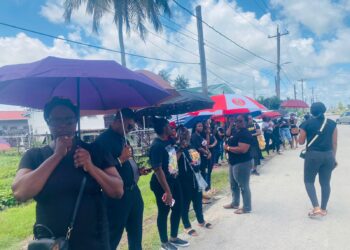 Guyana Public School Teachers on the protest line, New Amsterdam Berbice, May 22, 2024.