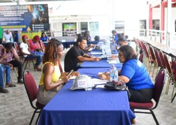 Some 650 persons have already registered for the welding programme offered by School of the Nations in Collaboration with GOAL (DPI photo)